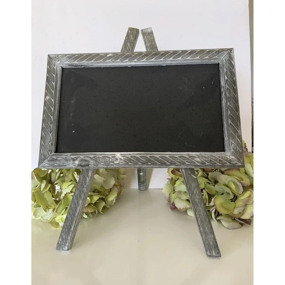 Rustic Wood Tabletop‎ Chalkboard Easel Sign Black Menu Wedding Decor Shabby Chic